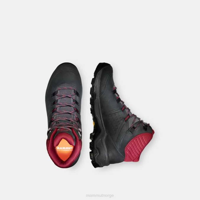 Mammut fottøy kvinner nova iv mid gtx svart-blod rød 8L8B355