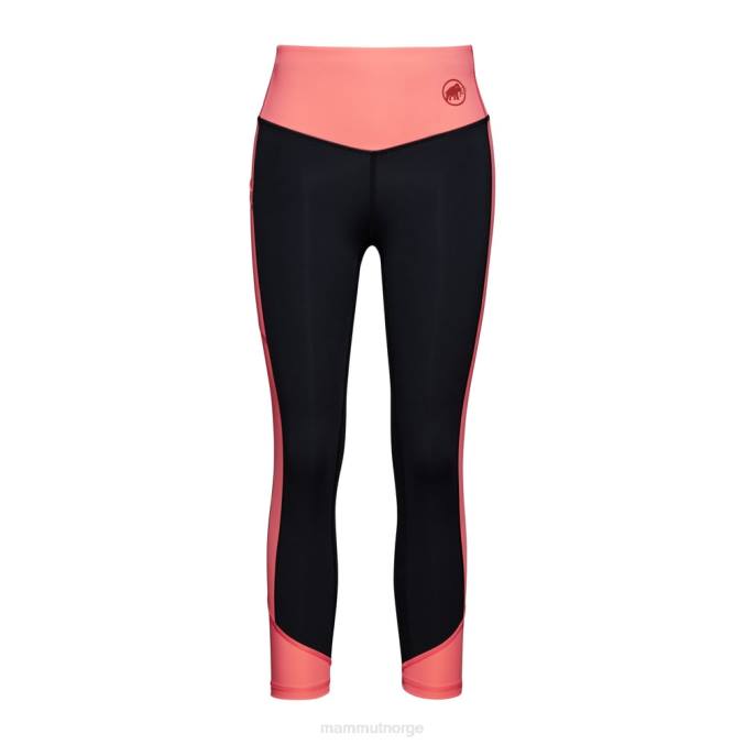Mammut klær kvinner massone tights 7/8 svart-laks 8L8B843