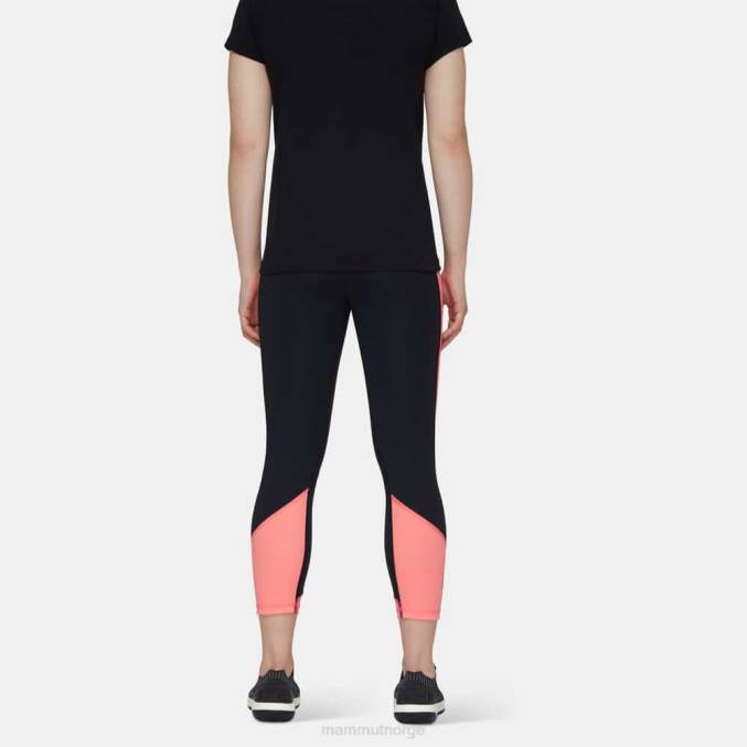 Mammut klær kvinner massone tights 7/8 svart-laks 8L8B843