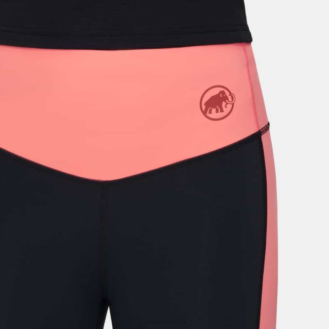 Mammut klær kvinner massone tights 7/8 svart-laks 8L8B843