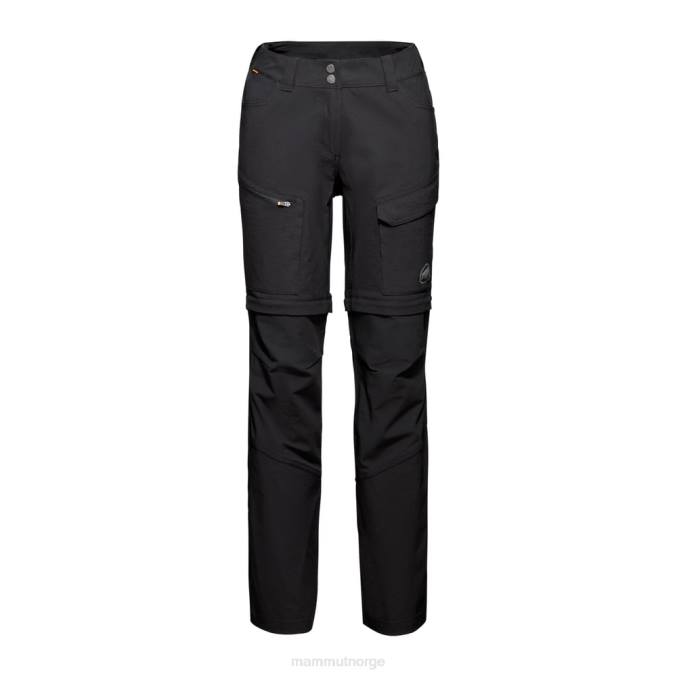 Mammut klær kvinner zinal hybrid bukser med glidelås svart 8L8B254
