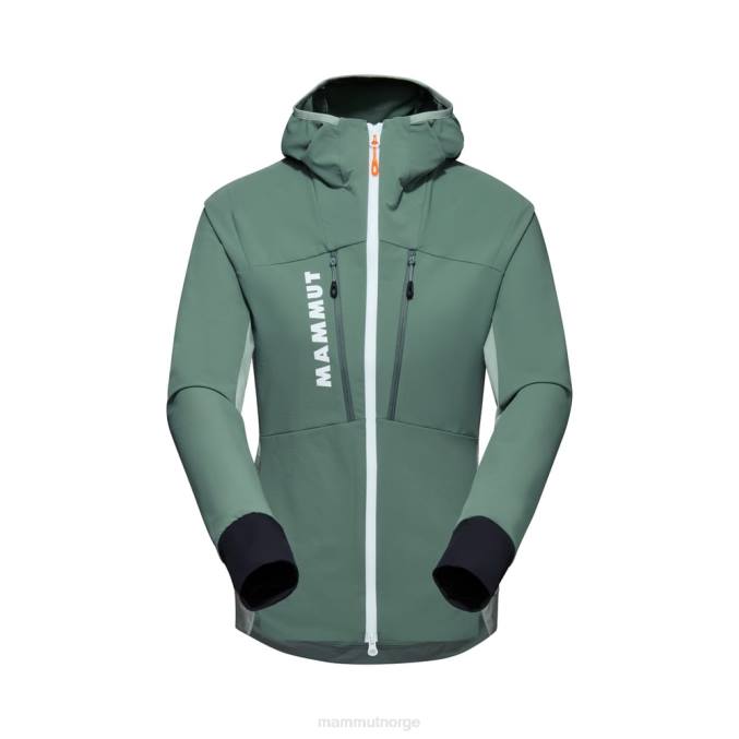 Mammut klær kvinner aenergy so hybrid hettejakke mørk jade-jade 8L8B34