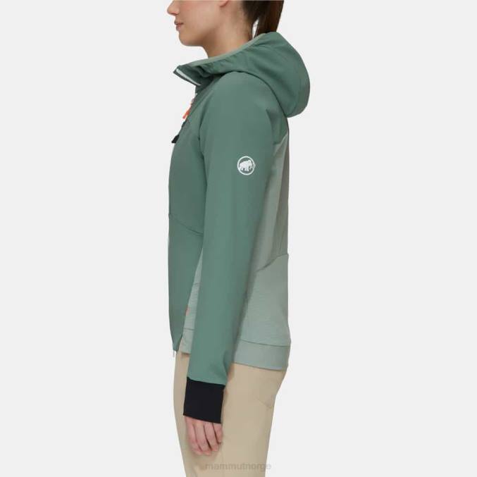 Mammut klær kvinner aenergy so hybrid hettejakke mørk jade-jade 8L8B34