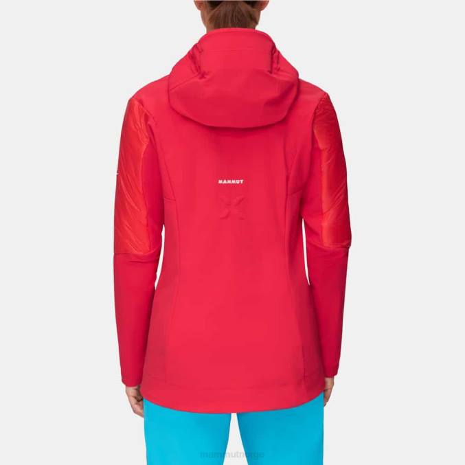 Mammut klær kvinner eisfeld so hybrid hettejakke asalea 8L8B769