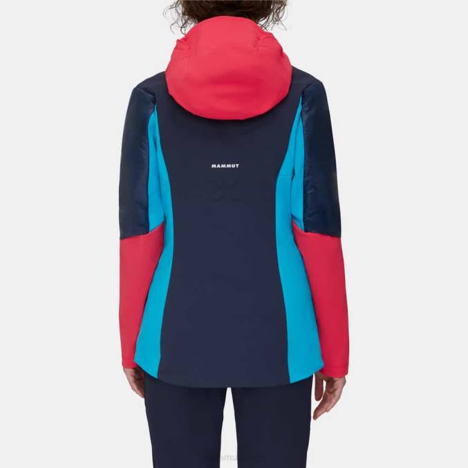 Mammut klær kvinner eisfeld so hybrid hettejakke natt-azalea 8L8B83