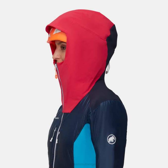 Mammut klær kvinner eisfeld so hybrid hettejakke natt-azalea 8L8B83