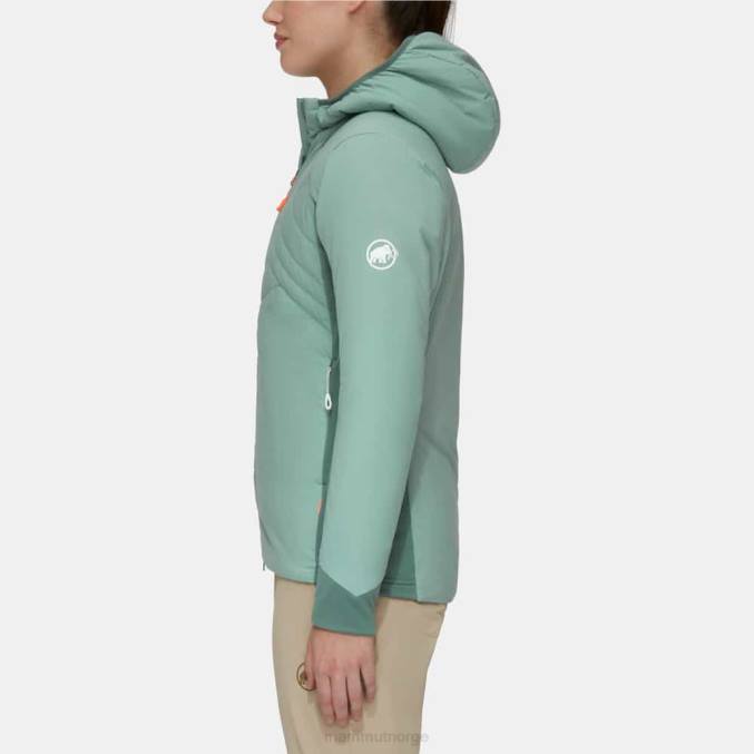 Mammut klær kvinner rim light i flex hettejakke jade-mørk jade 8L8B756