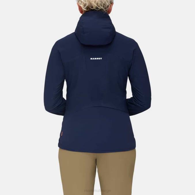 Mammut klær kvinner taiss i hybrid hettejakke marine 8L8B54