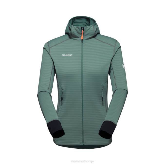 Mammut klær kvinner taiss light ml hettejakke mørk jade-svart 8L8B986