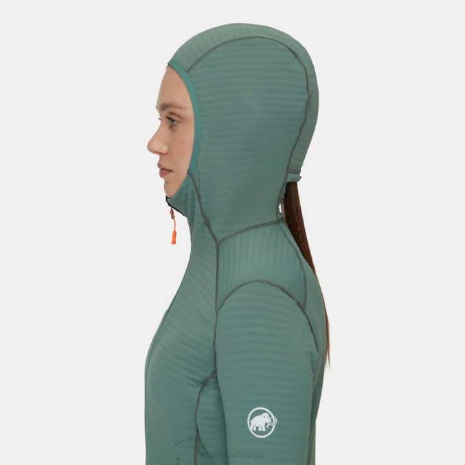 Mammut klær kvinner taiss light ml hettejakke mørk jade-svart 8L8B986