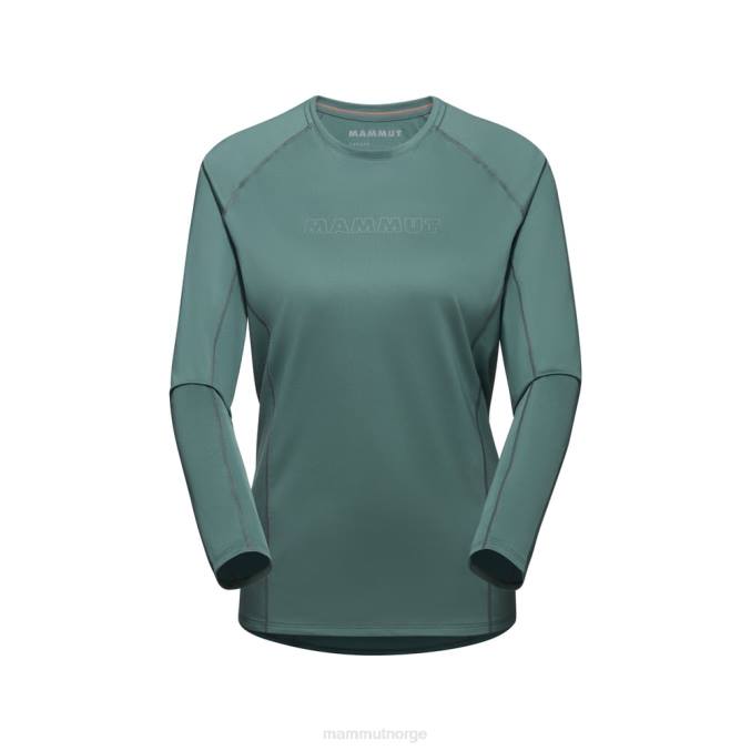 Mammut klær kvinner selun fl longsleeve logo mørk jade 8L8B869