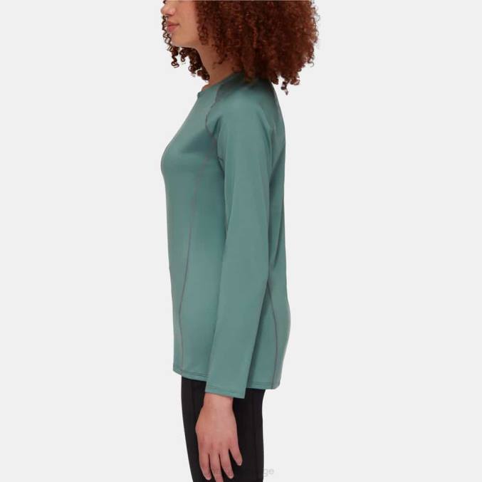 Mammut klær kvinner selun fl longsleeve logo mørk jade 8L8B869