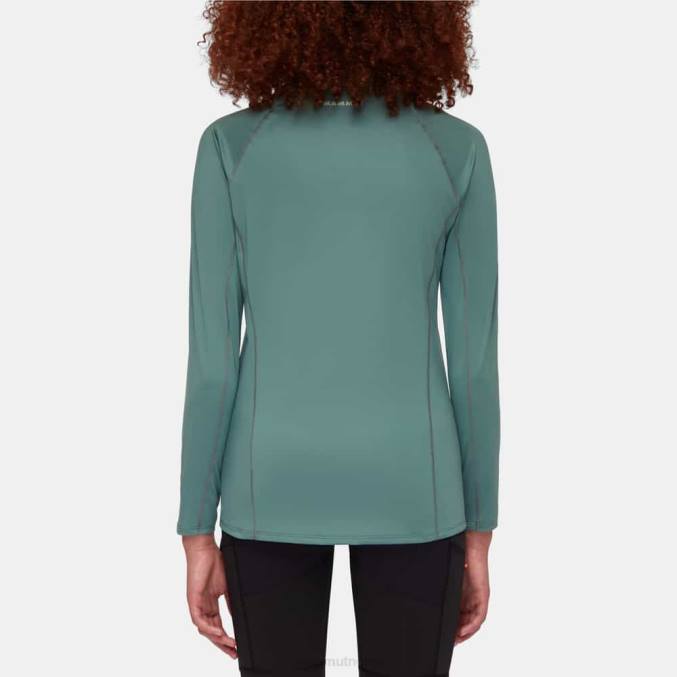 Mammut klær kvinner selun fl longsleeve logo mørk jade 8L8B869