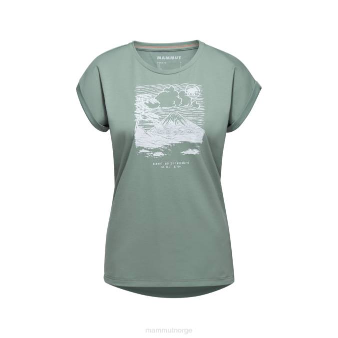 Mammut klær kvinner fjell t-skjorte fujiyama jade 8L8B1109