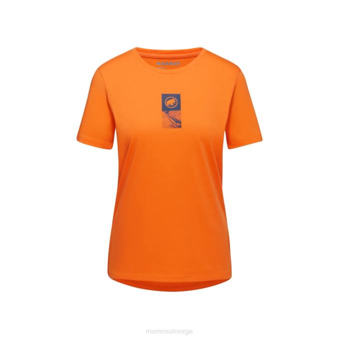 Mammut klær kvinner kjerne t-skjorte emblem mørk mandarin 8L8B900