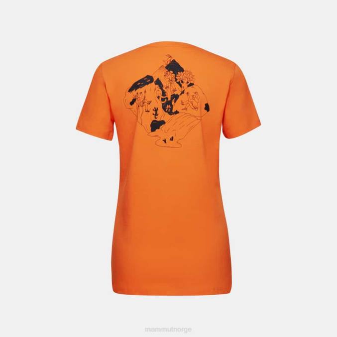 Mammut klær kvinner massone t-skjorte crag mørk mandarin 8L8B1090