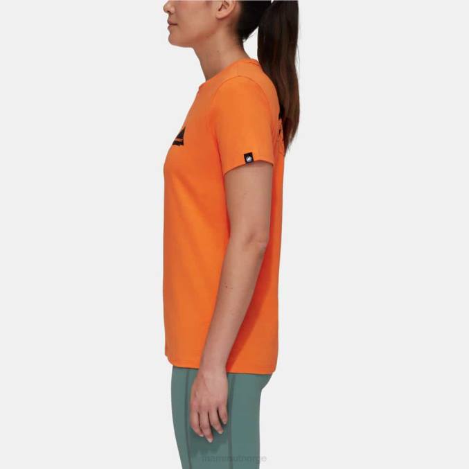 Mammut klær kvinner massone t-skjorte crag mørk mandarin 8L8B1090
