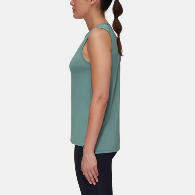 Mammut klær kvinner selun fl tank topp mørk jade 8L8B806