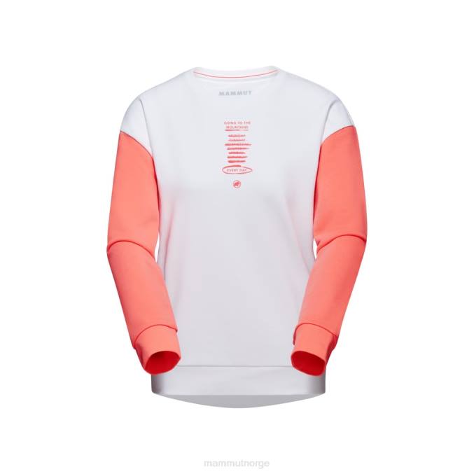 Mammut klær kvinner core ml crew neck hver dag hvit-laks 8L8B244
