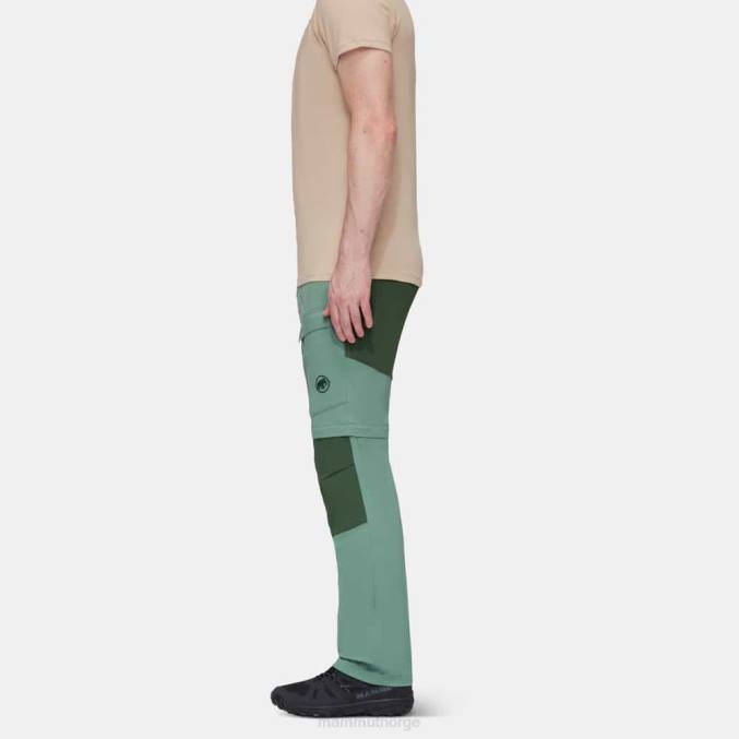 Mammut klær menn zinal hybrid bukser med glidelås mørke jade-tre 8L8B1102