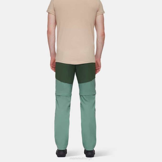 Mammut klær menn zinal hybrid bukser med glidelås mørke jade-tre 8L8B1102