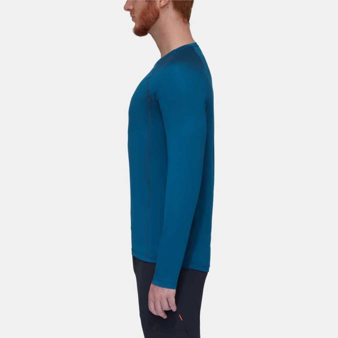 Mammut klær menn selun fl longsleeve logo dyp is 8L8B871