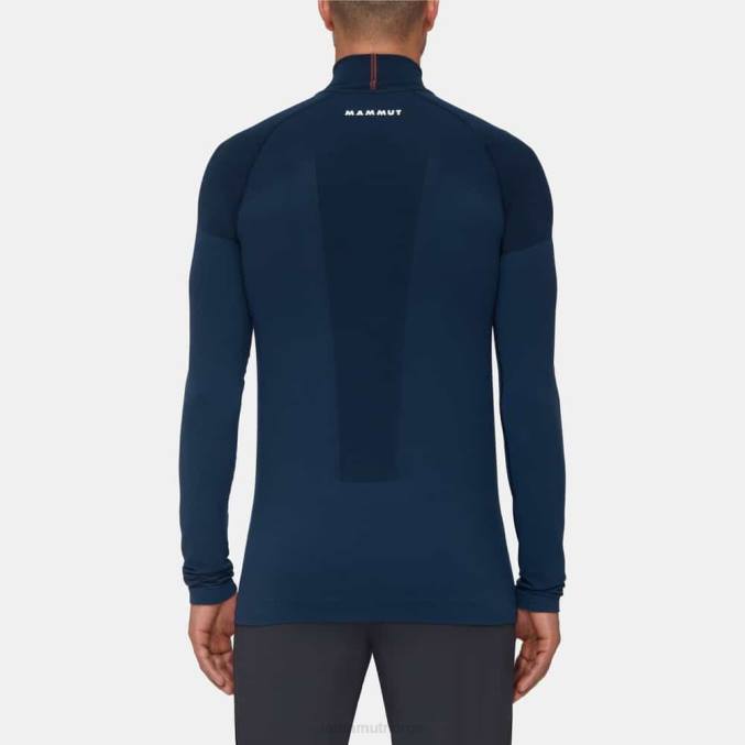 Mammut klær menn trift halv glidelås med lange ermer marine 8L8B1050