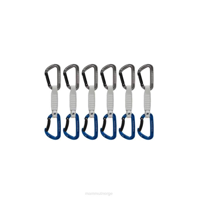 Mammut utstyr unisex arbeidshest nøkkellås 12 cm 6-pack hurtigtrekk grå-blå 8L8B439
