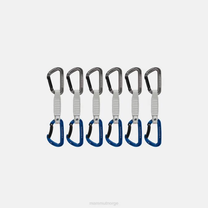 Mammut utstyr unisex arbeidshest nøkkellås 12 cm 6-pack hurtigtrekk grå-blå 8L8B439