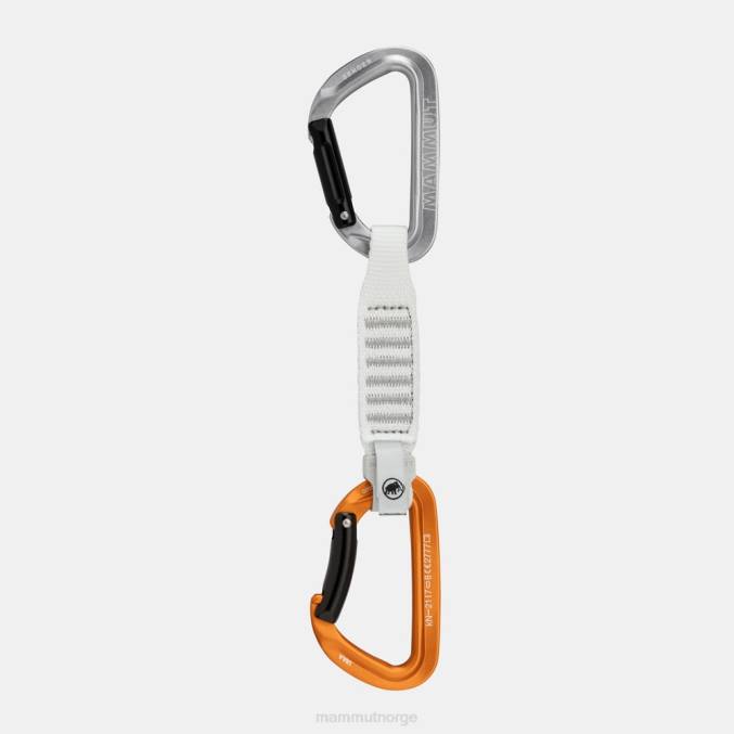 Mammut utstyr unisex avsender nøkkellås 12 cm hurtigtrekk lys grå-gull 8L8B443
