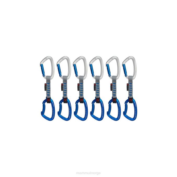 Mammut utstyr unisex crag keylock 10 cm indikator 6-pack quickdraws sølv-ultramarin 8L8B553